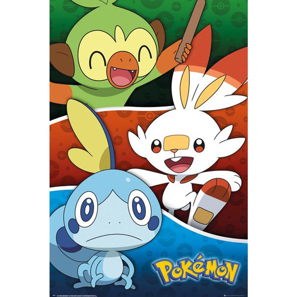 Pokemon Poster Galar Starters 253