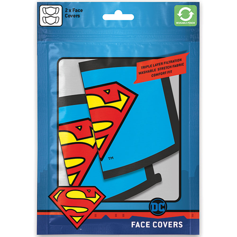 Superman 2pk Face Coverings