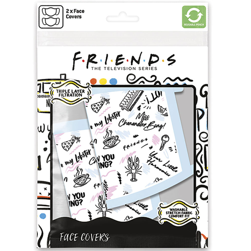 Friends 2pk Face Coverings Phrases