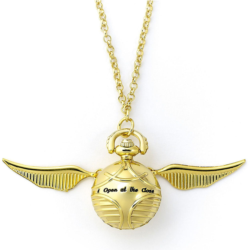 Harry Potter Gold Plated Golden Snitch Watch Necklace