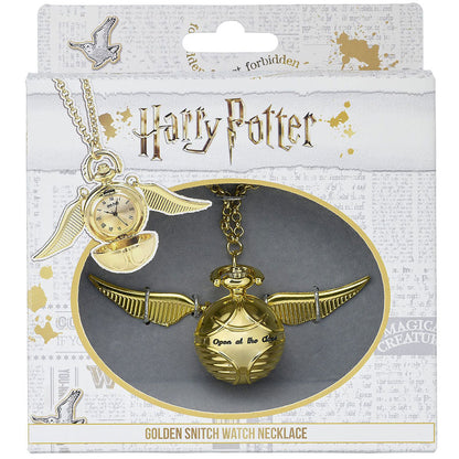 Harry Potter Gold Plated Golden Snitch Watch Necklace