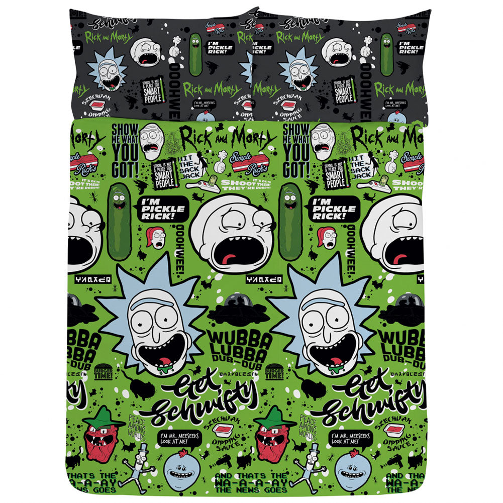 Rick and Morty Double Duvet Set Schwifty