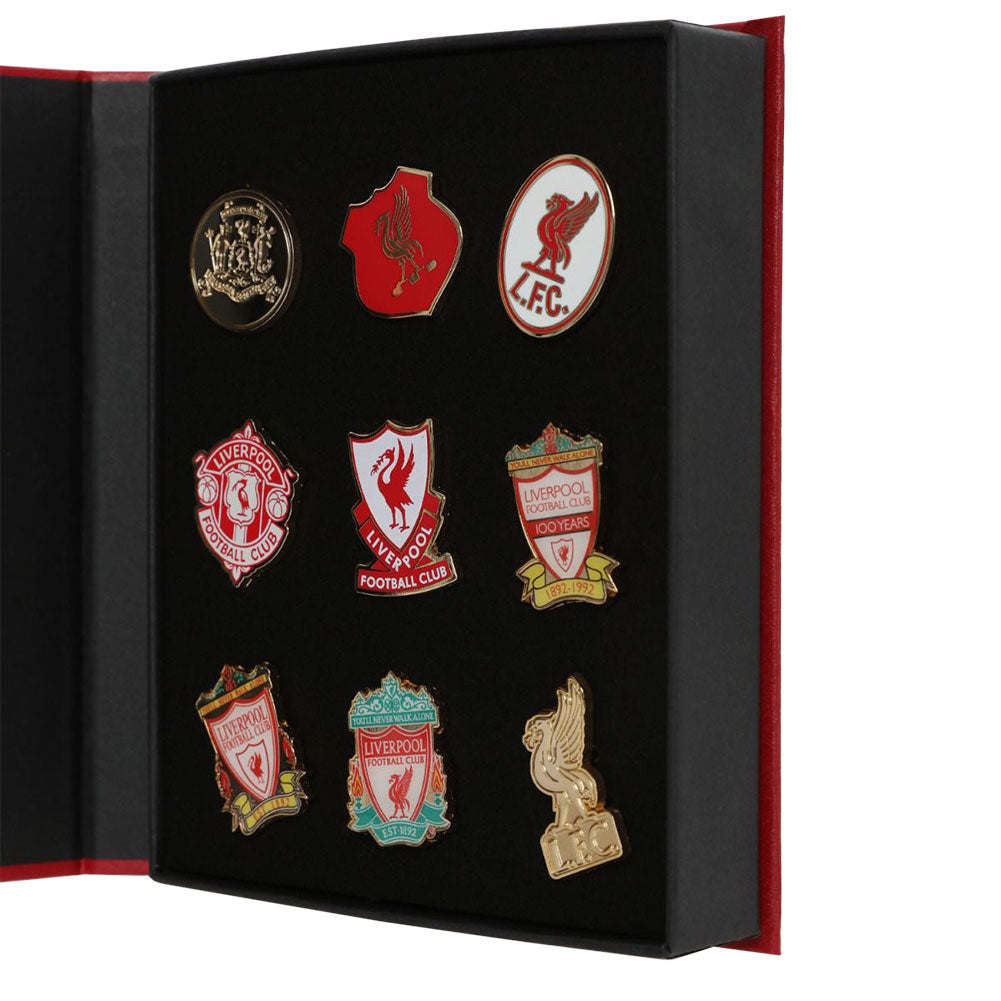 Liverpool FC 9pc Retro Crest Badge Set