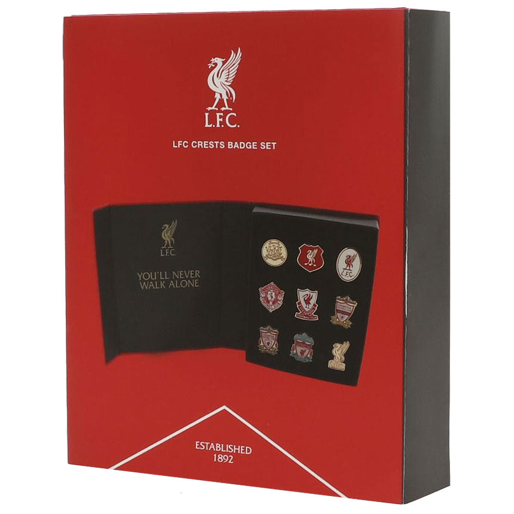 Liverpool FC 9pc Retro Crest Badge Set