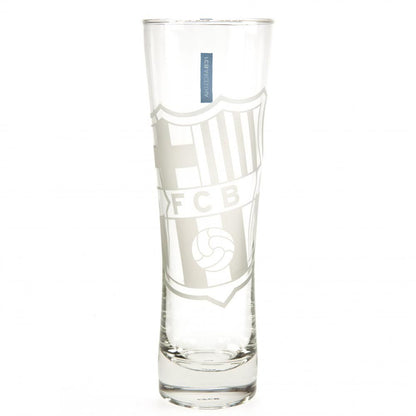 FC Barcelona Etched Crest Tall Beer Glass