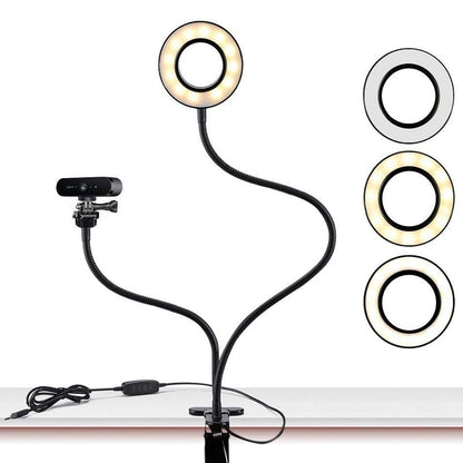 Flexible Clip-on Photography Selfie Ring Light with Adjustable Brightness_3