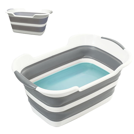 PETSWOL Collapsible Pet Bathtub with Water Drain Plug_0