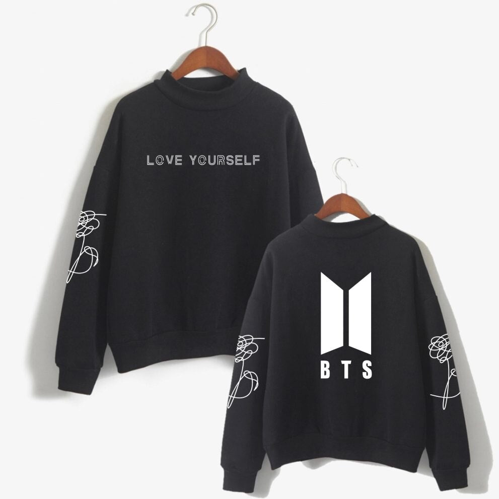 BTS Love Yourself Kpop Women Turtleneck Sweatshirts