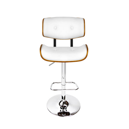 Artiss Bar Stools Gas Lift Leather White