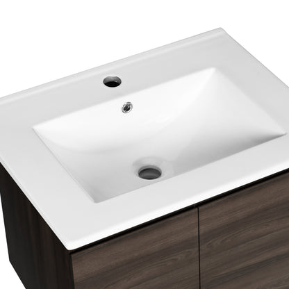 Cefito Vanity Unit 600mm with Basin Walnut