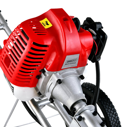 Giantz 62cc Petrol Brush Cutter Whipper Saw Trimmer 2 Stroke 3-in-1 Wheel