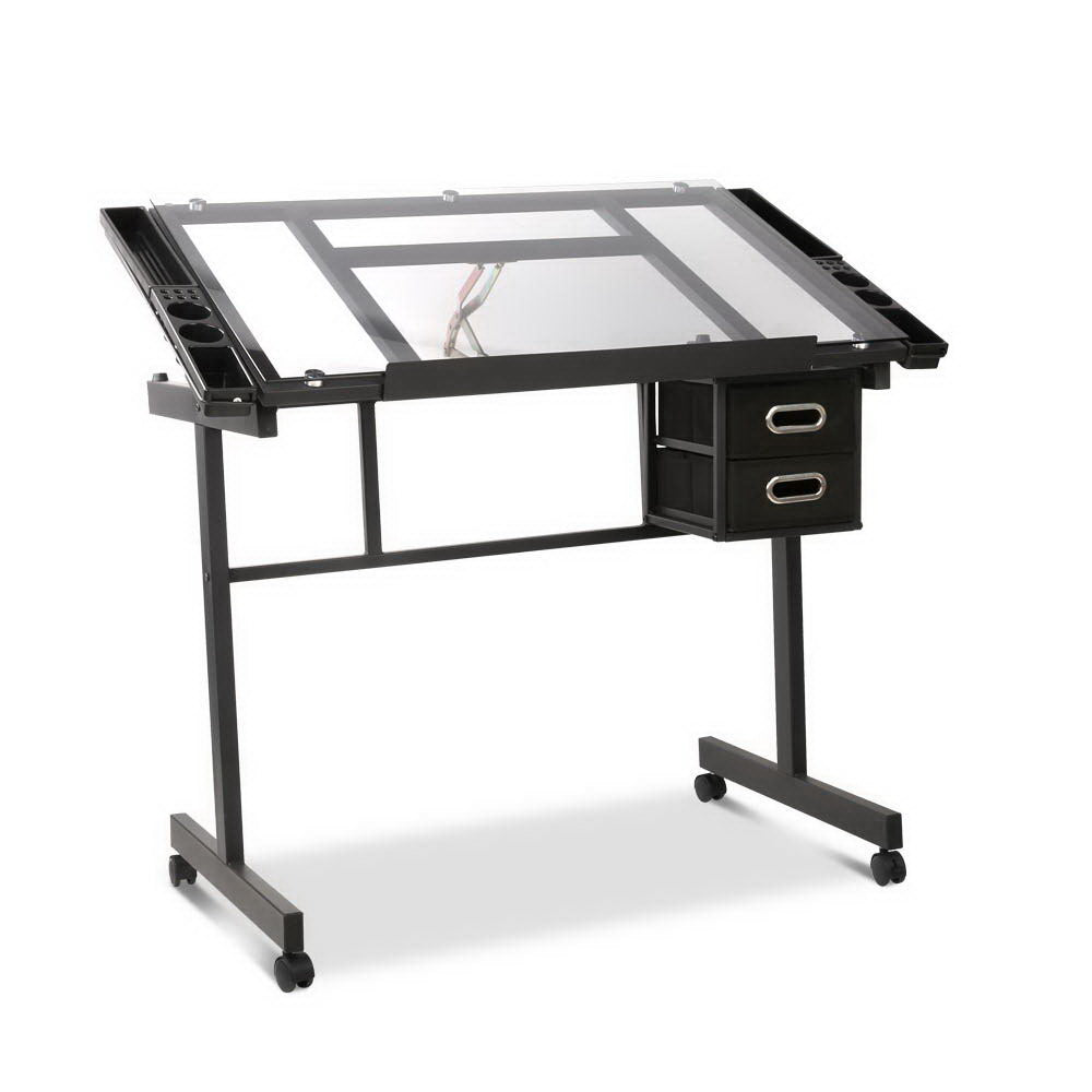 Artiss Drawing Desk Drafting Table Black