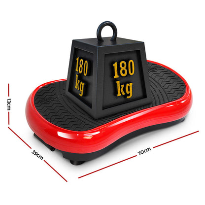 Everfit Vibration Machine Platform Vibrator Resistance Rope Home Fitness Red