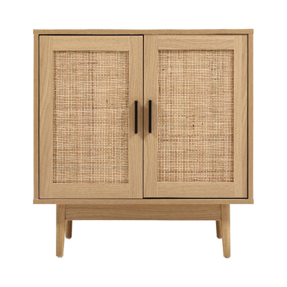 Artiss Rattan Buffet Sideboard 2 Doors - BRIONY Oak