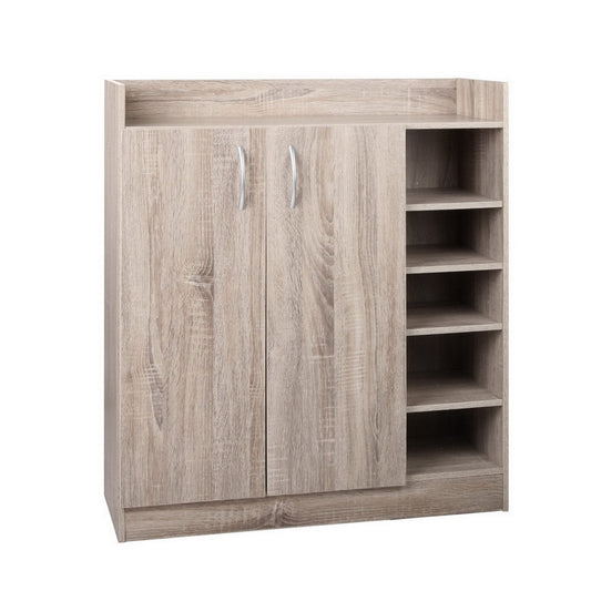 Artiss 2 Doors Shoe Cabinet Storage Cupboard - Wood