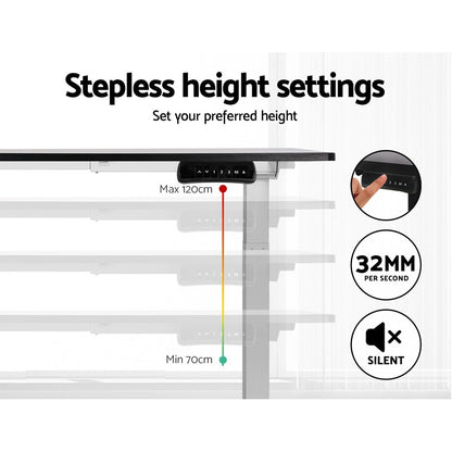 Artiss Standing Desk Frame Only Dual Motor Motorised White