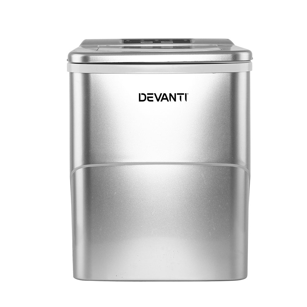 Devanti Portable Ice Cube Maker - Silver