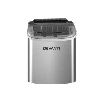 Devanti 12kg Ice Maker Machine w/Self Cleaning Silver