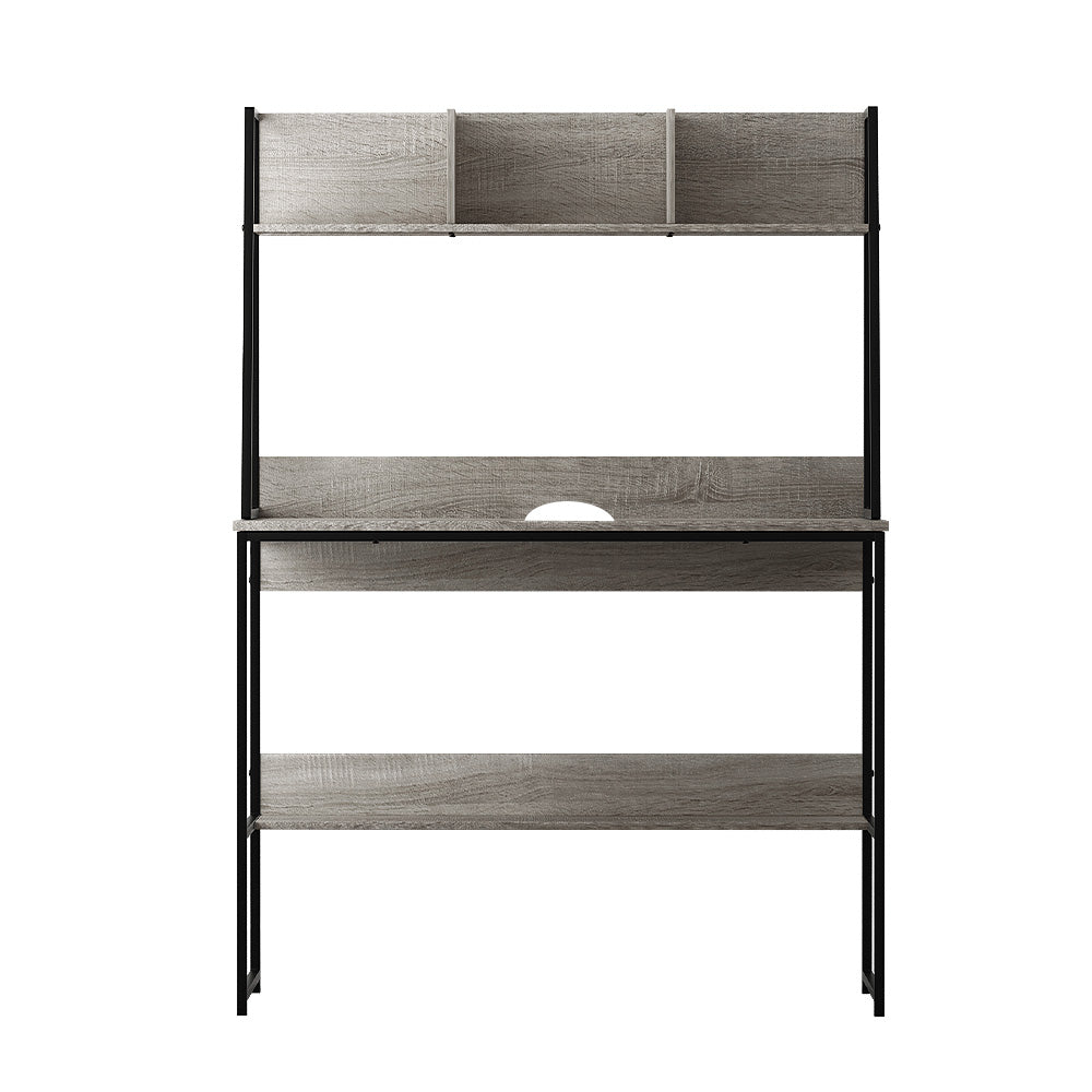 Artiss Computer Desk Bookshelf Storage Grey 100CM