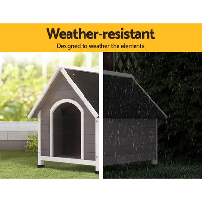 i.Pet Dog Kennel Wooden Large Outdoor House Indoor Puppy Pet Cabin Weatherproof