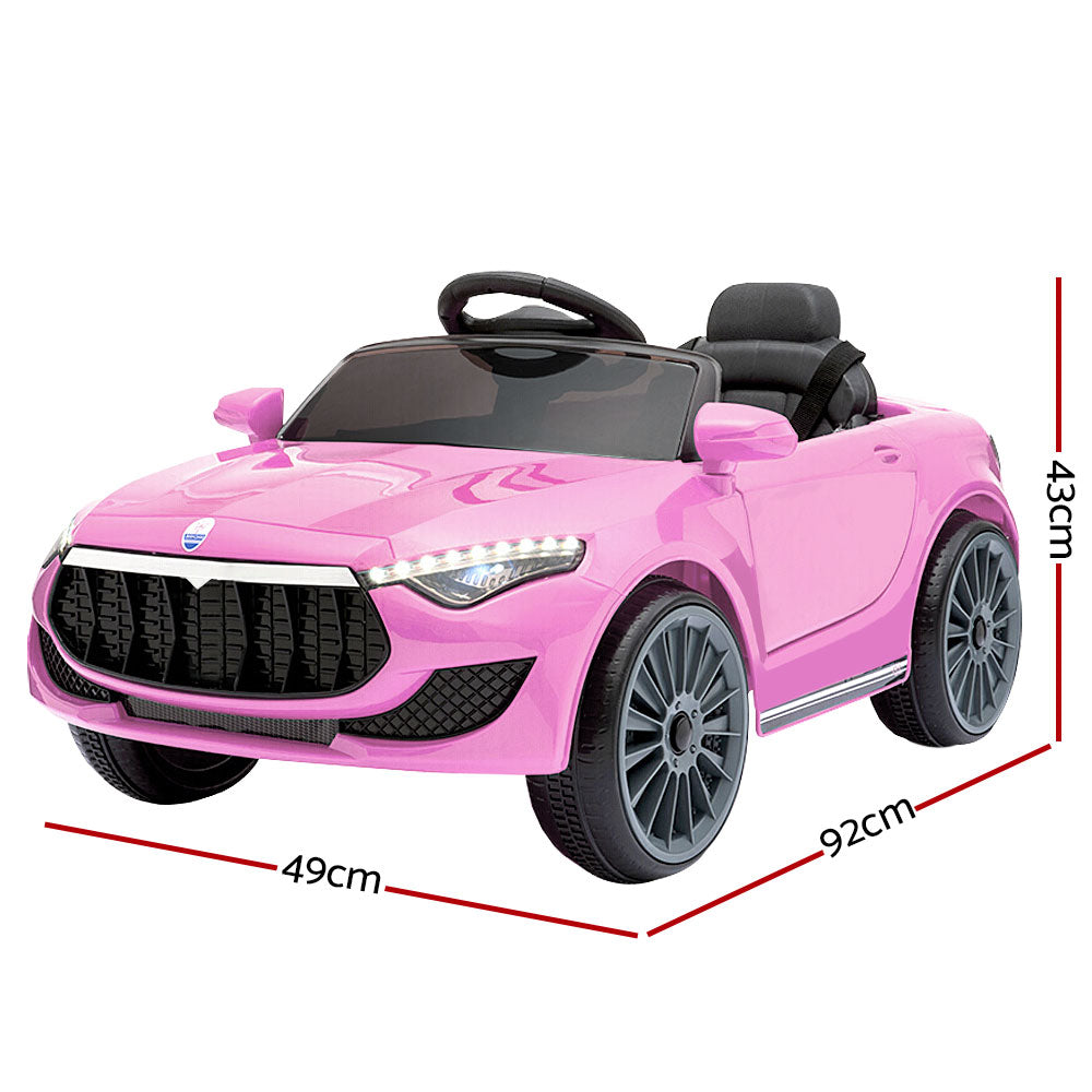 Rigo Kids Electric Ride On Car Toys Cars Headlight Music Remote Control 12V Pink