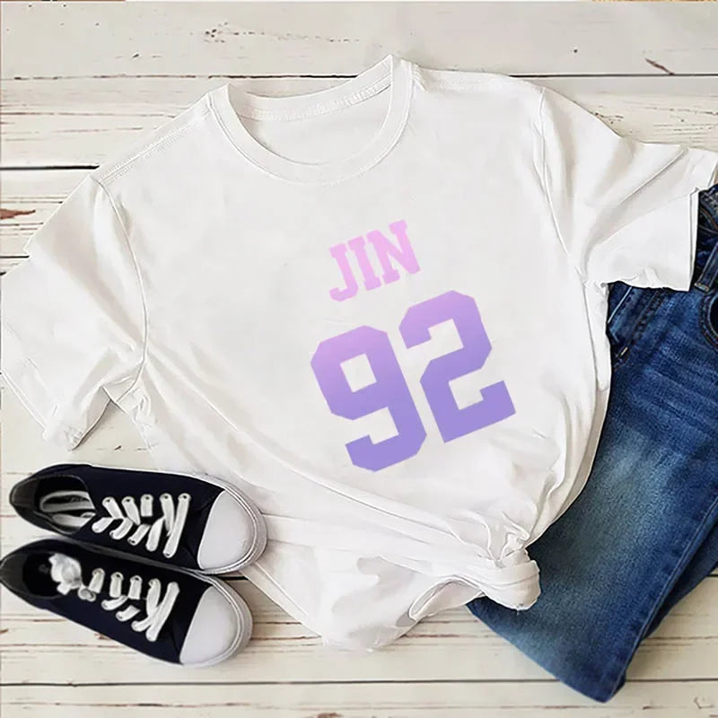 BTS Members Name & Number Women T-shirt