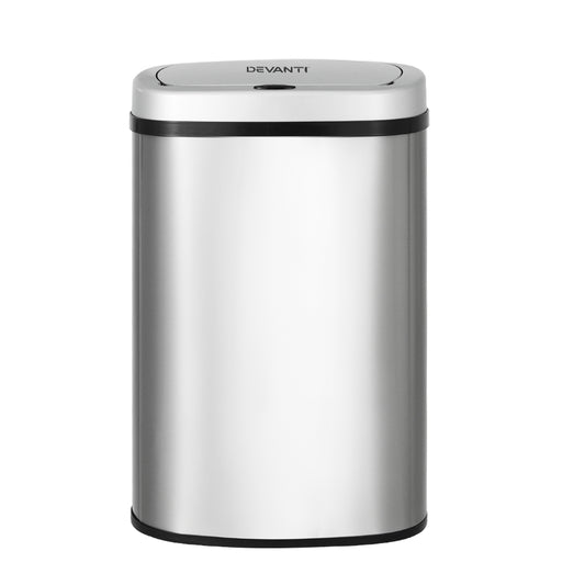 Devanti 50L Sensor Bin Motion Rubbish Automatic Silver