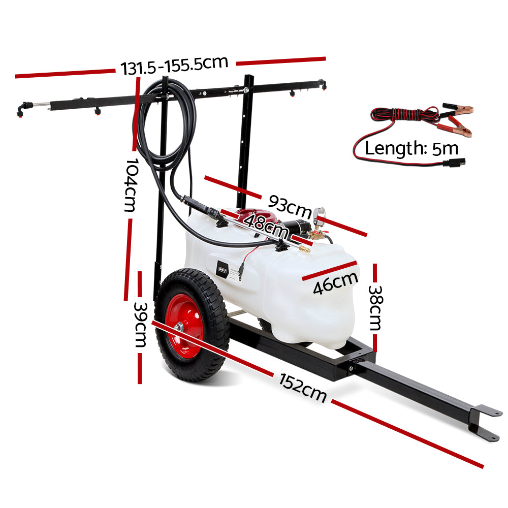 Giantz Weed Sprayer 100L Trailer 1.5M Boom Garden Spray