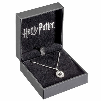 Harry Potter Sterling Silver Crystal Necklace 9 & 3 Quarters