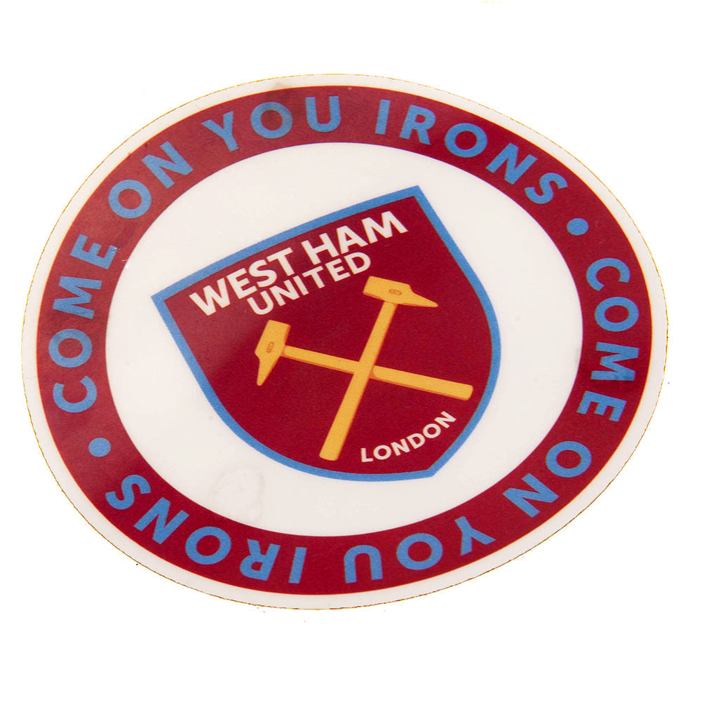 West Ham United FC Single Car Sticker COYI