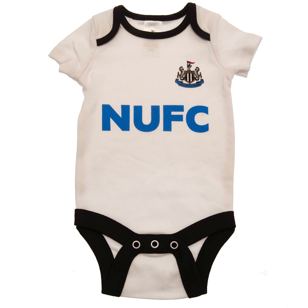 Newcastle United FC 2 Pack Bodysuit 3-6 Mths BW