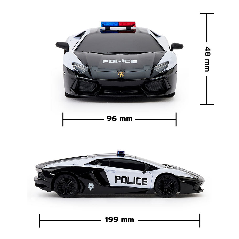 Lamborghini Aventador Radio Controlled Car 1:24 Scale Police