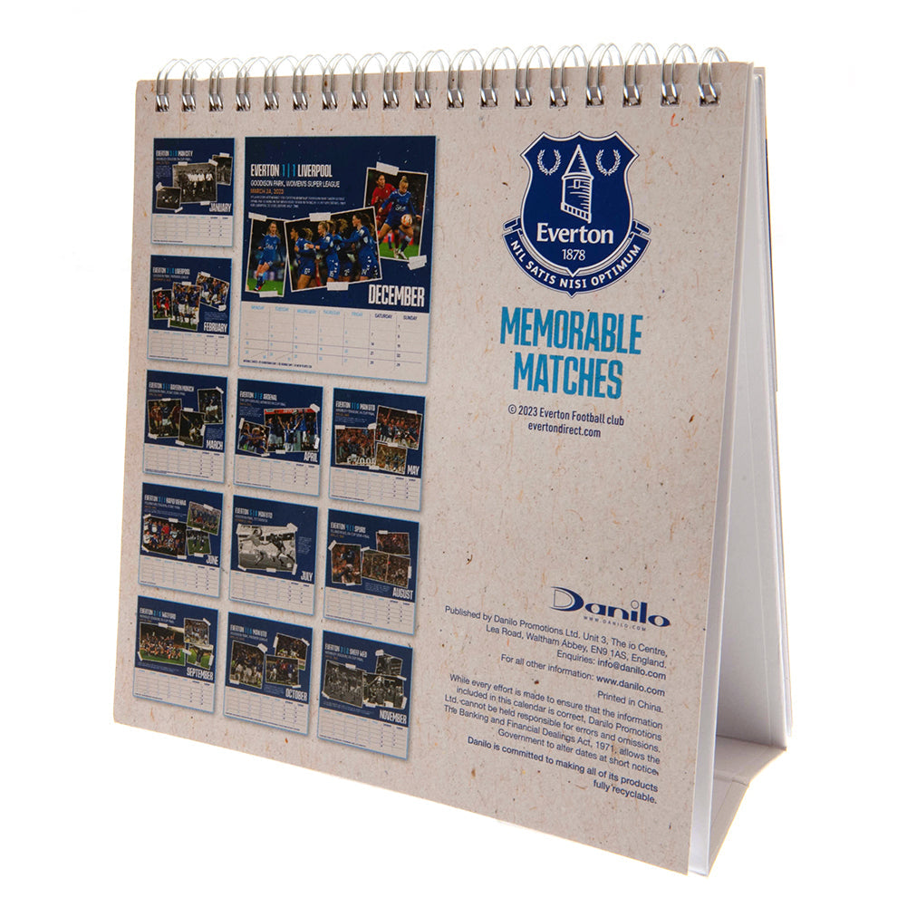 Everton FC Desktop Calendar 2024