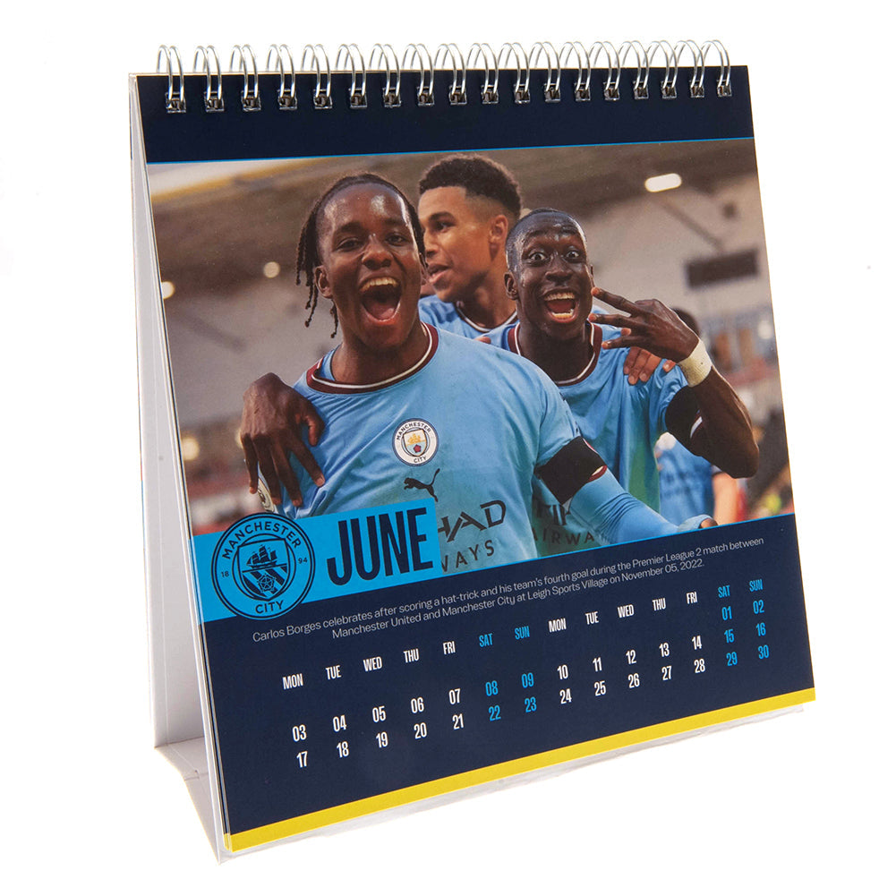 Manchester City FC Desktop Calendar 2024