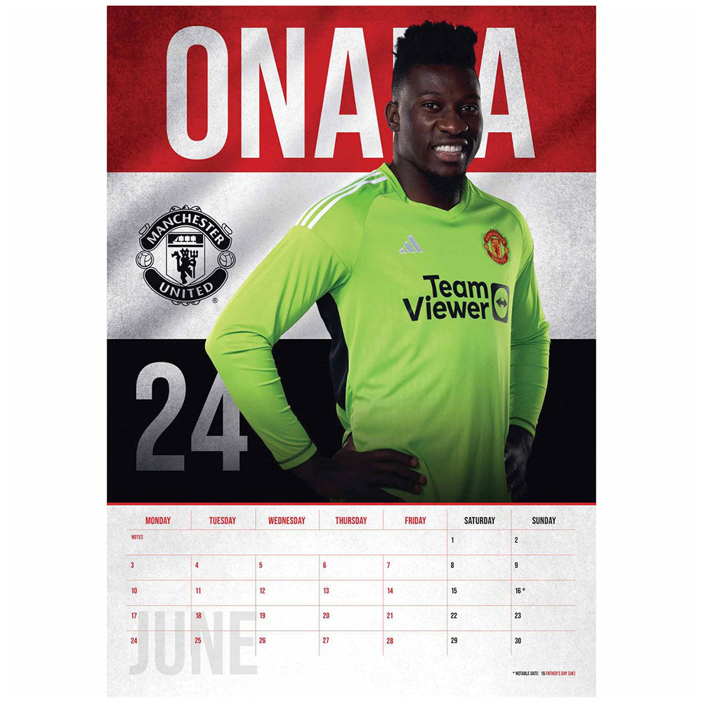 Manchester United FC A3 Calendar 2024