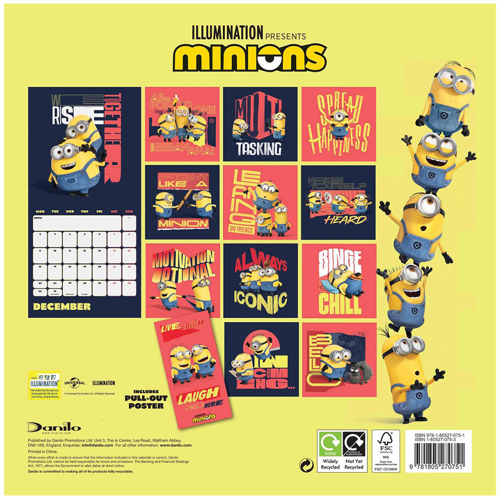 Minions Square Calendar 2024