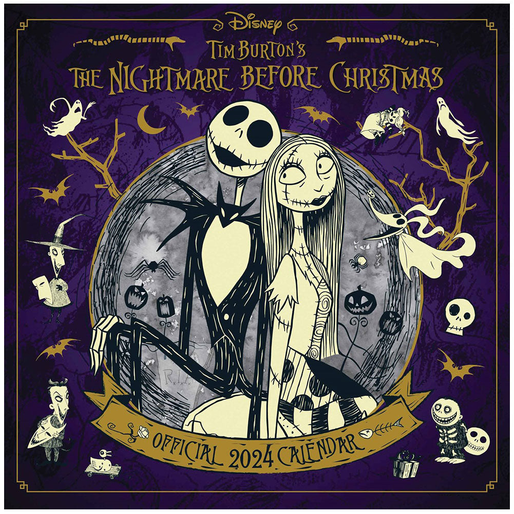 The Nightmare Before Christmas Square Calendar 2024