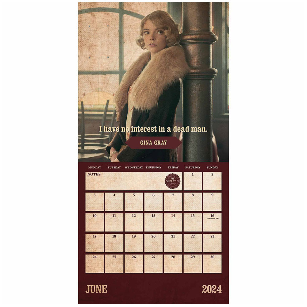 Peaky Blinders Square Calendar 2024