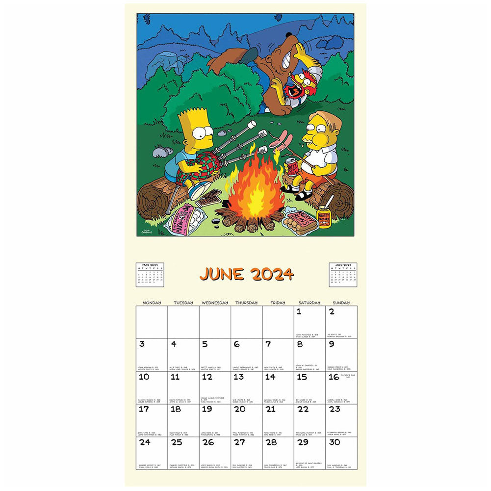 The Simpsons Square Calendar 2024