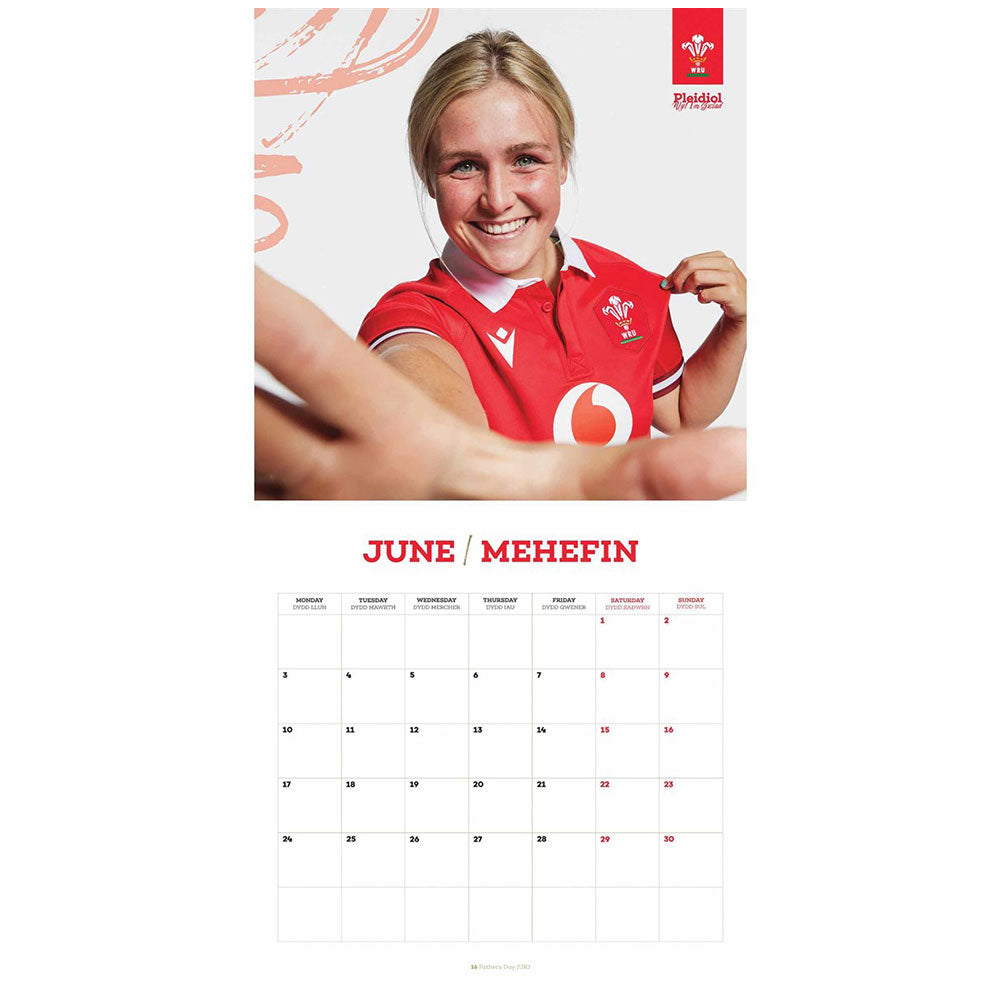 Wales RU Square Calendar 2024