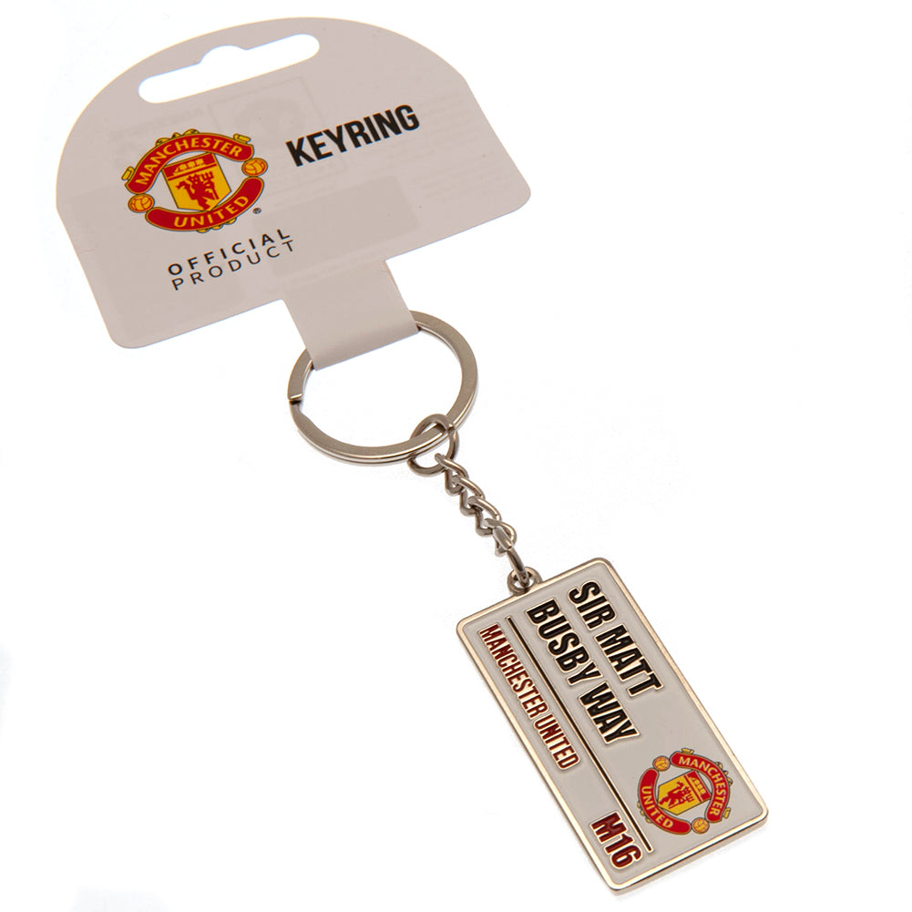 Manchester United FC Embossed Street Sign Keyring