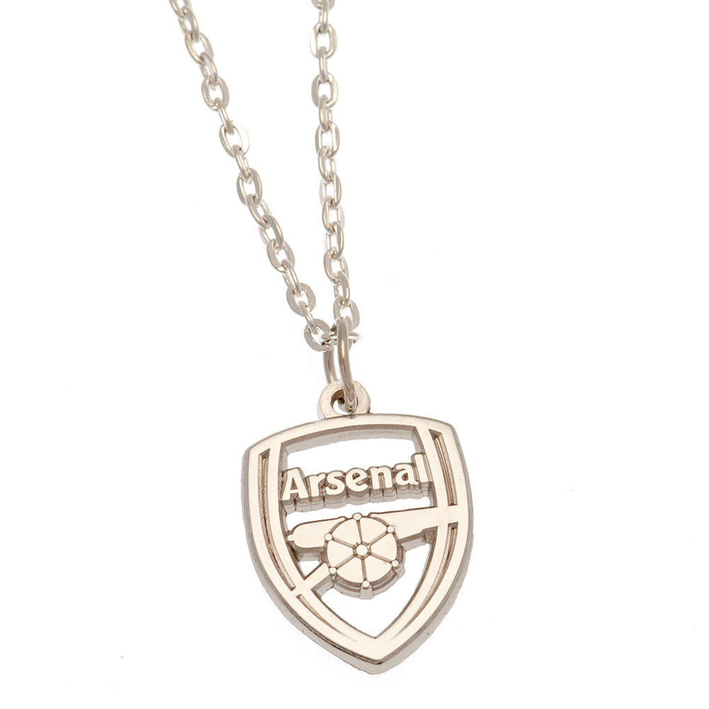 Arsenal FC Silver Plated Boxed Pendant CR