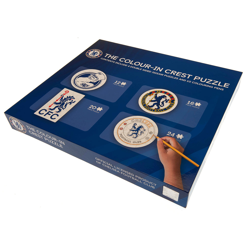 Chelsea FC Colour-In Crest Puzzle