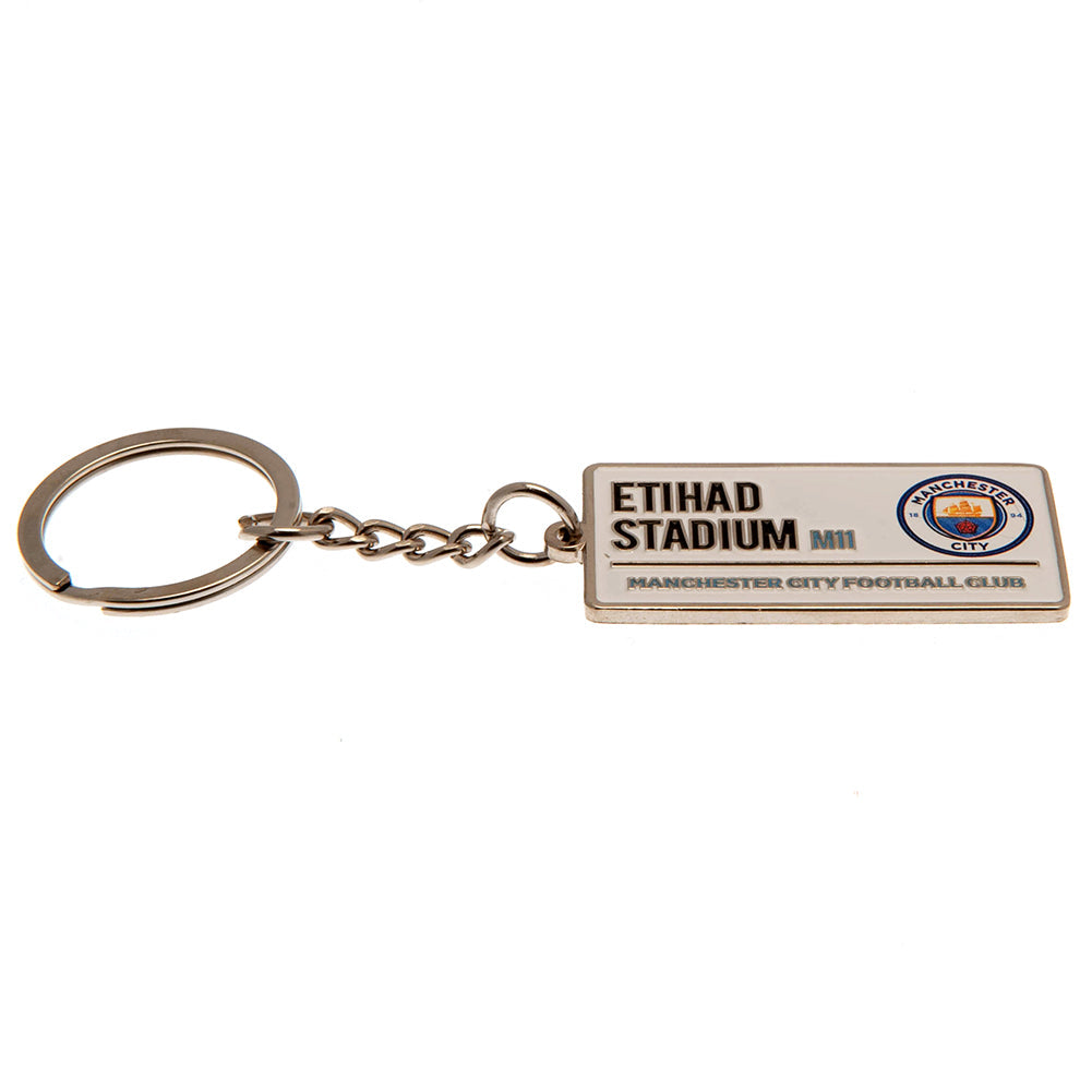 Manchester City FC Embossed Street Sign Keyring