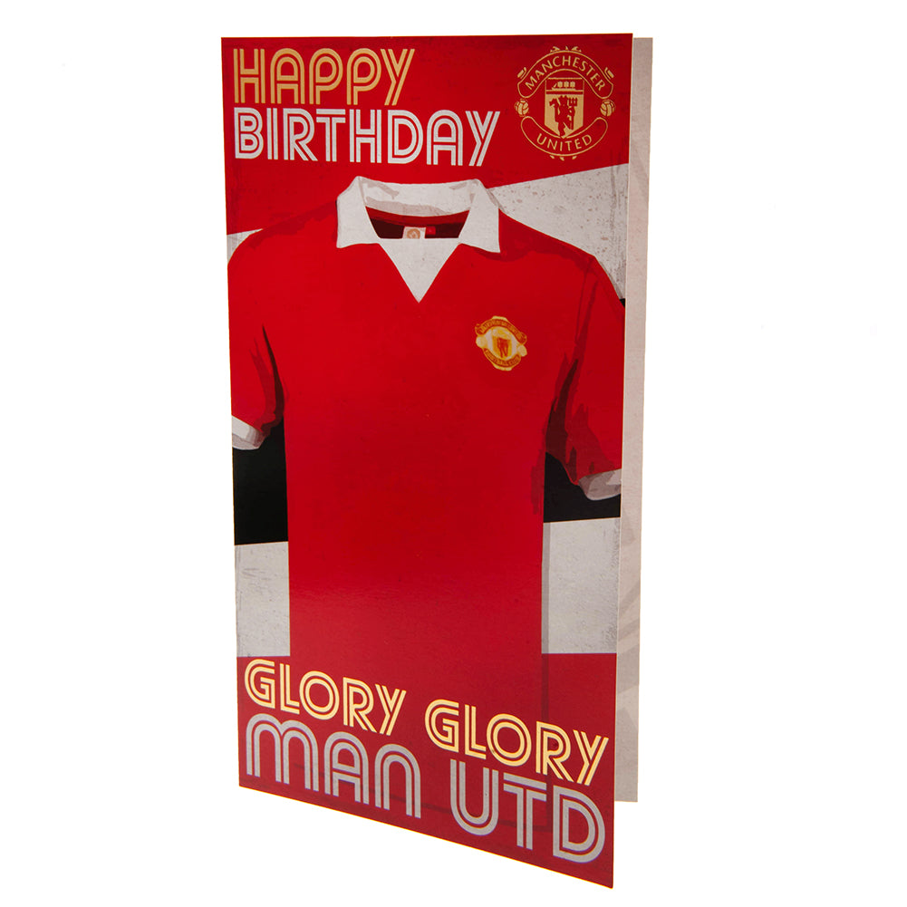 Manchester United FC Birthday Card Retro