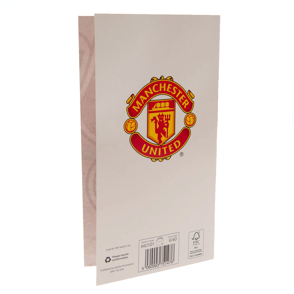 Manchester United FC Birthday Card Retro