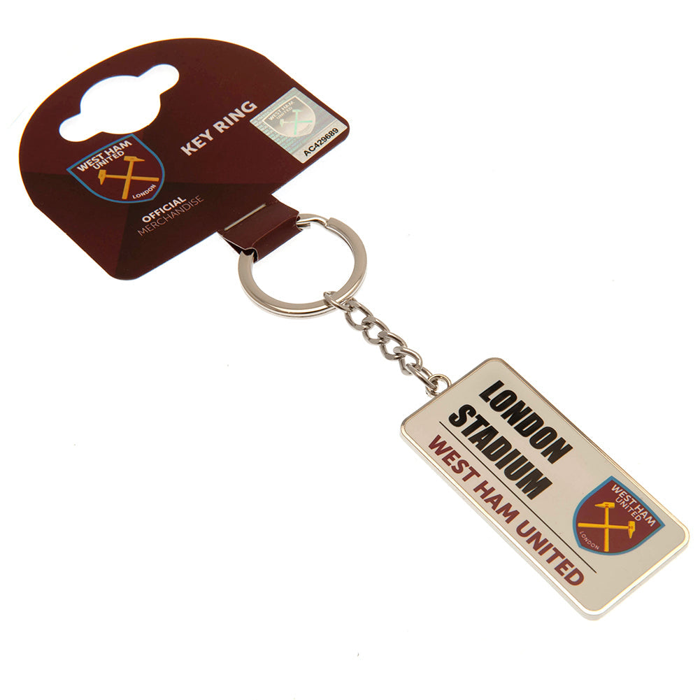 West Ham United FC Street Sign Keyring