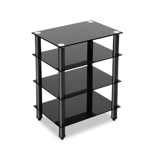 Artiss TV Stand 4 Tiers Storage Shelf Rack Tempered Glass Entertainment Unit