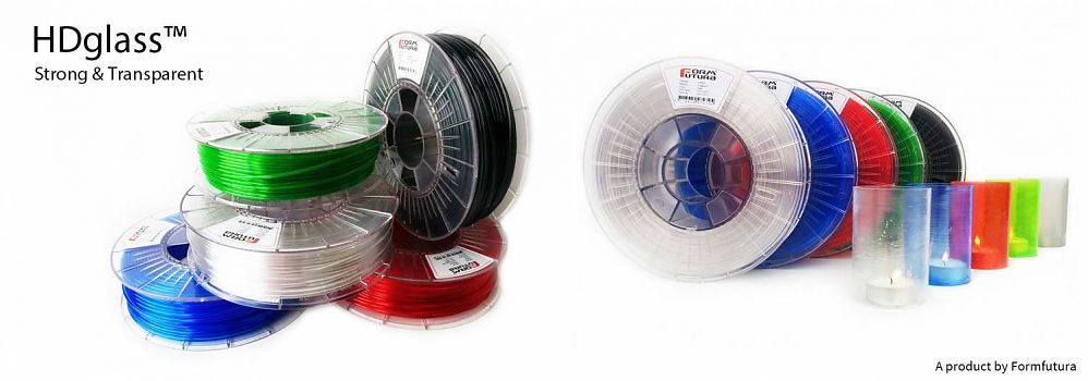 PETG Filament HDglass 1.75mm Clear 2300 gram 3D Printer Filament