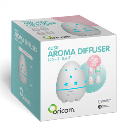 Oricom Aroma Diffuser Humidifier & Night Light Baby Kids Room AD50